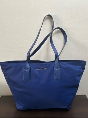Marc Jacobs Deep Blue Nylon Tote with Shoulder Straps